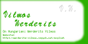 vilmos werderits business card